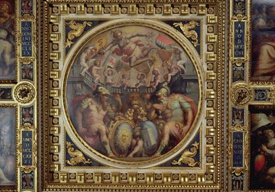 Allegorie van de districten San Giovanni en Santa Maria Novella van het plafond van de Sala dei Cinquecento, 1565 door Giorgio Vasari